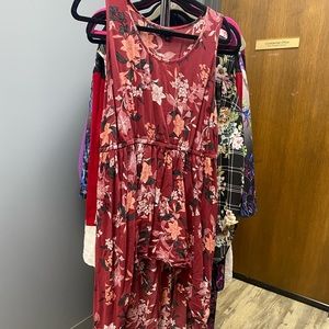 Long shirt.  Shirt in front and long in the back.